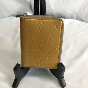 Louis Vuitton Yellow Vernis Patent Leather Bifold Zip Around Wallet